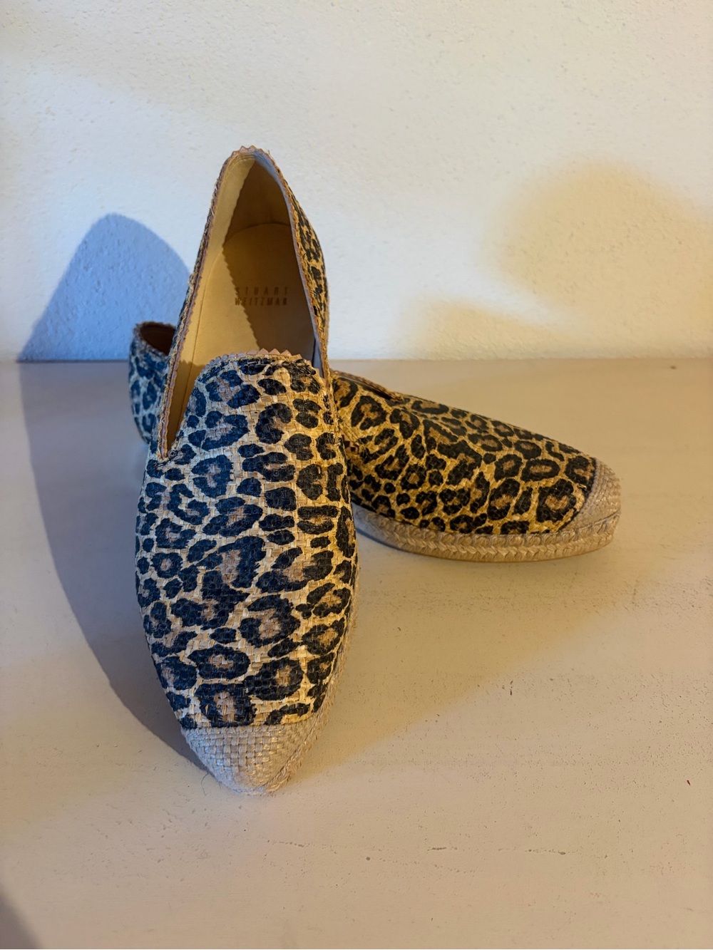 Stuart Weitzman Leopard Print Espadrille Slip-Ons - Women 9